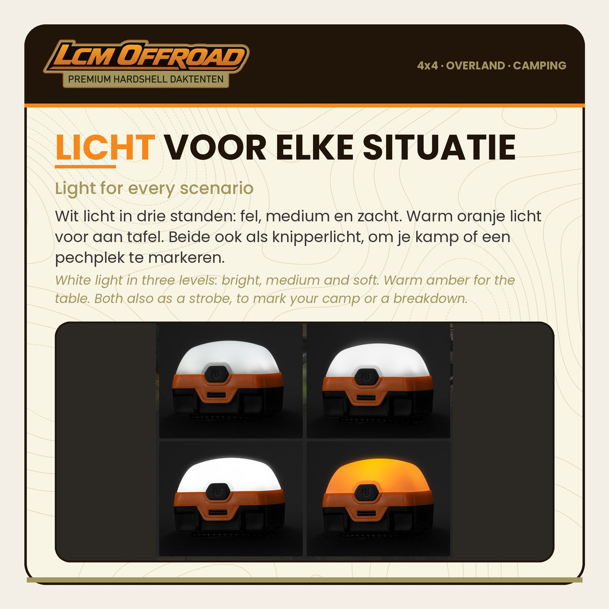 SAN HIMA campinglantaarn 2× LED, magnetisch en oplaadbaar