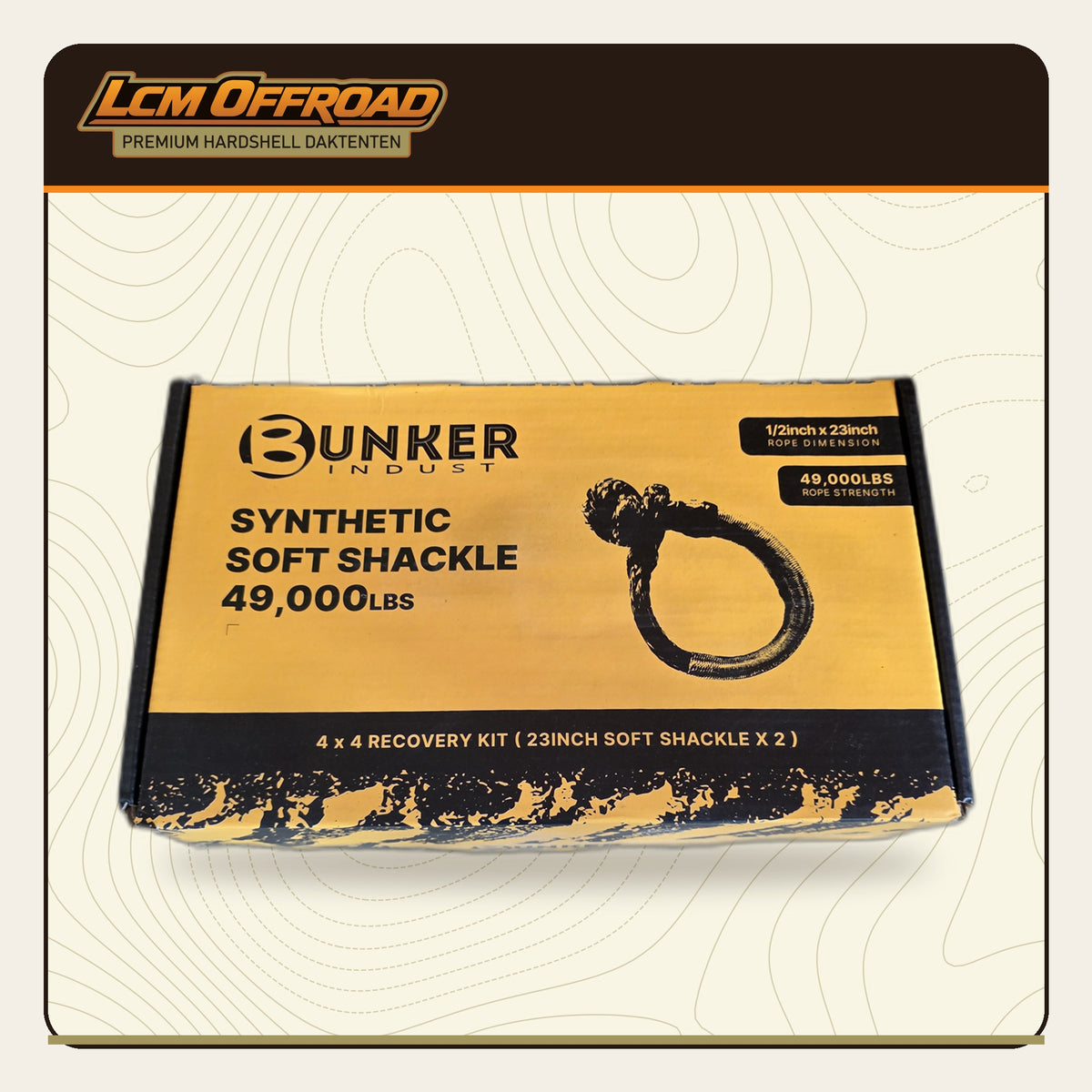 BUNKER INDUST soft shackles 49.000 lbs, set van 2