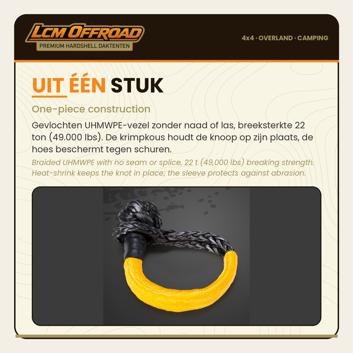 BUNKER INDUST soft shackles 49.000 lbs, set van 2