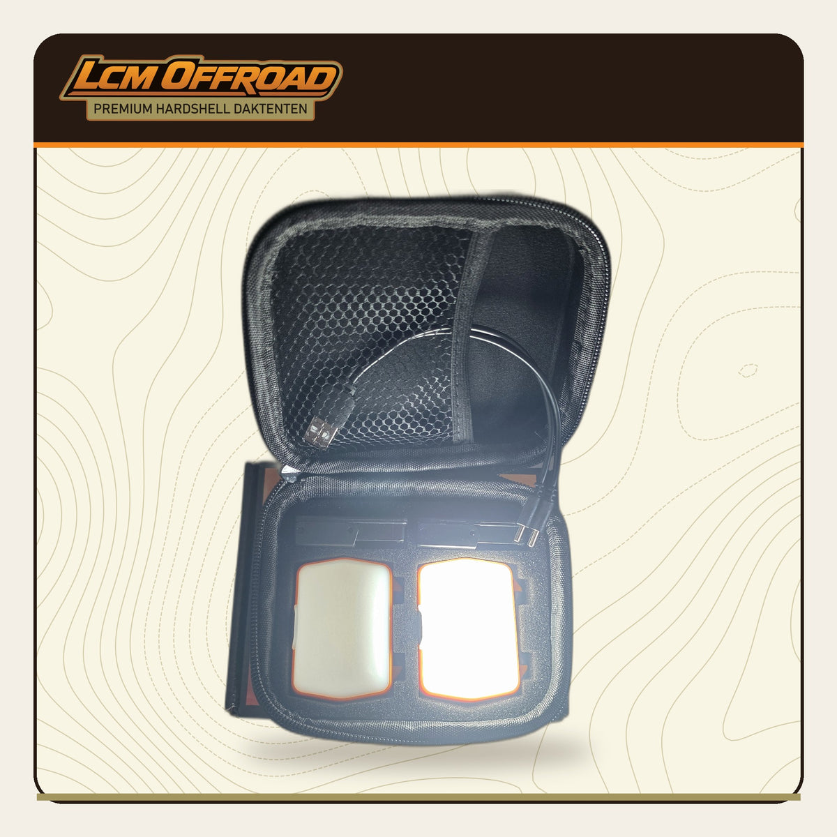 SAN HIMA campinglantaarn 2× LED, magnetisch en oplaadbaar